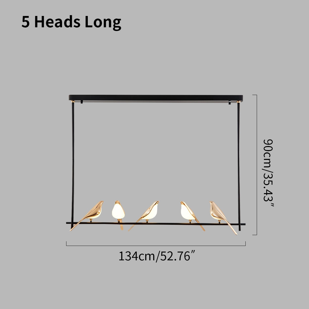 Antizer Modern Gold Birds LED Chandelier