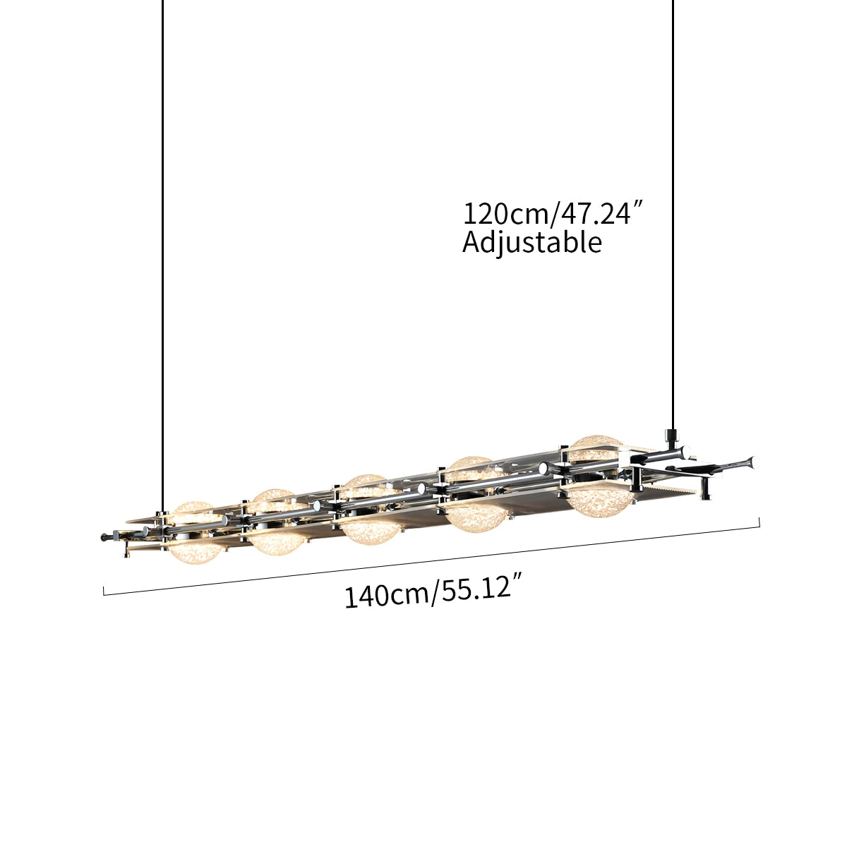 Antizer Italian Light Luxury Long Planetary Pendant Light