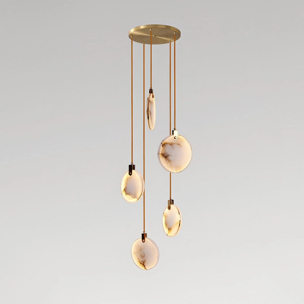 Antizer Moonshade Natural Alabaster Pendant Chandelier