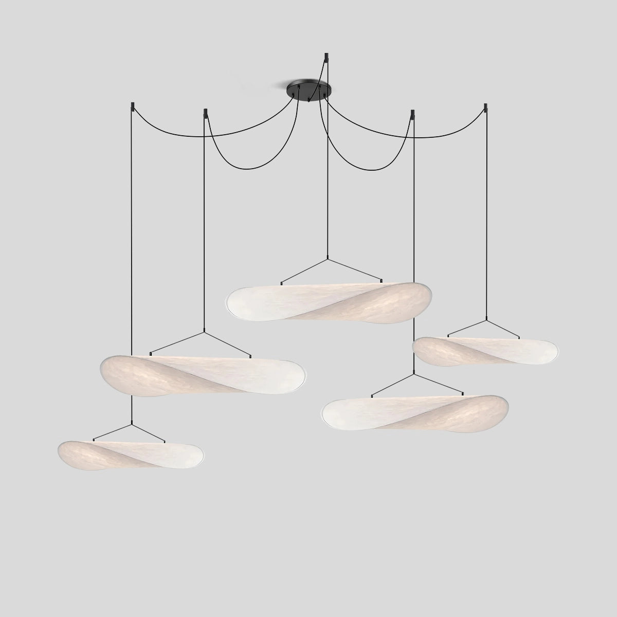 Antizer Zen Art Cloud Shape Silk Pendant Light for Living Room