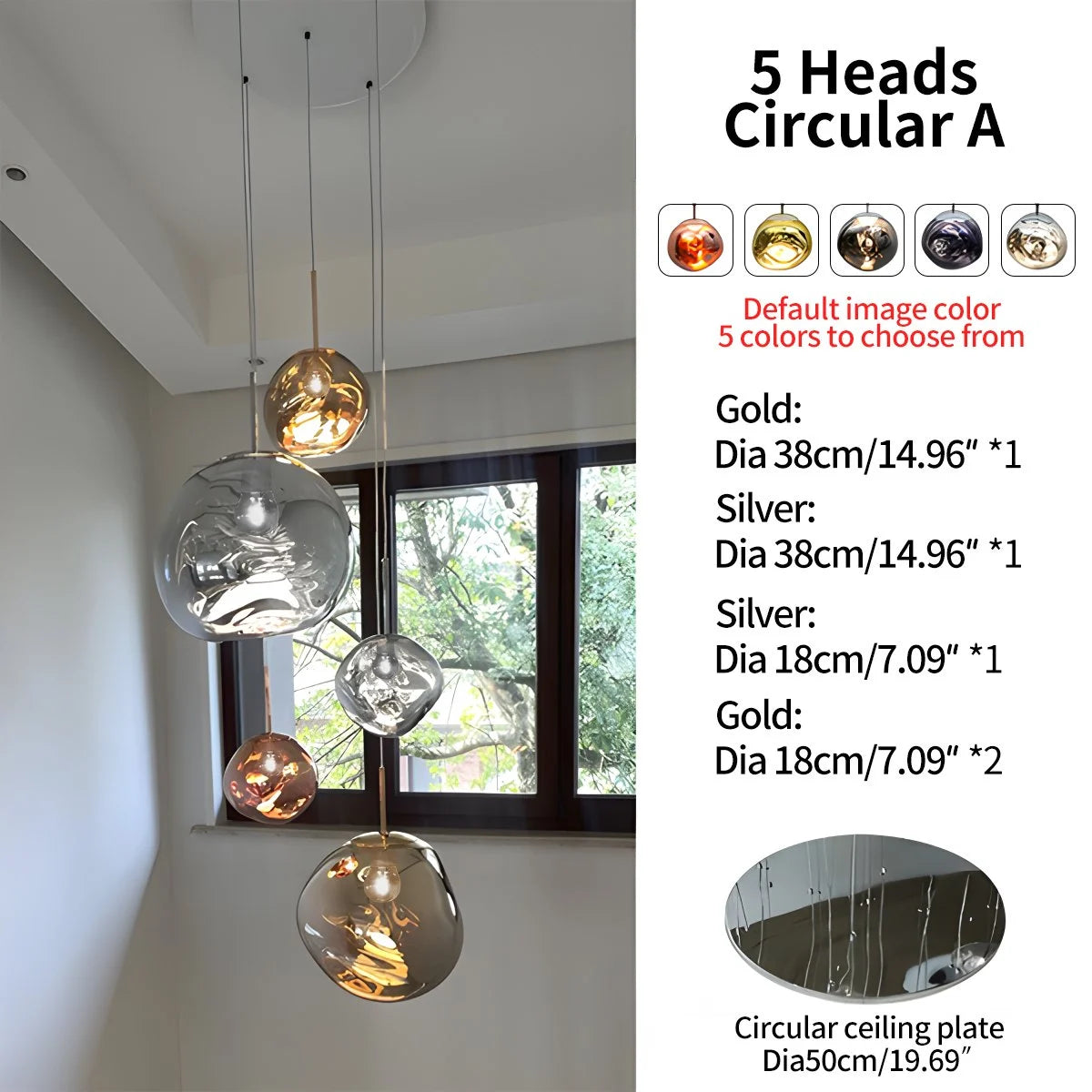 Antizer Large Lava Chandelier Customization