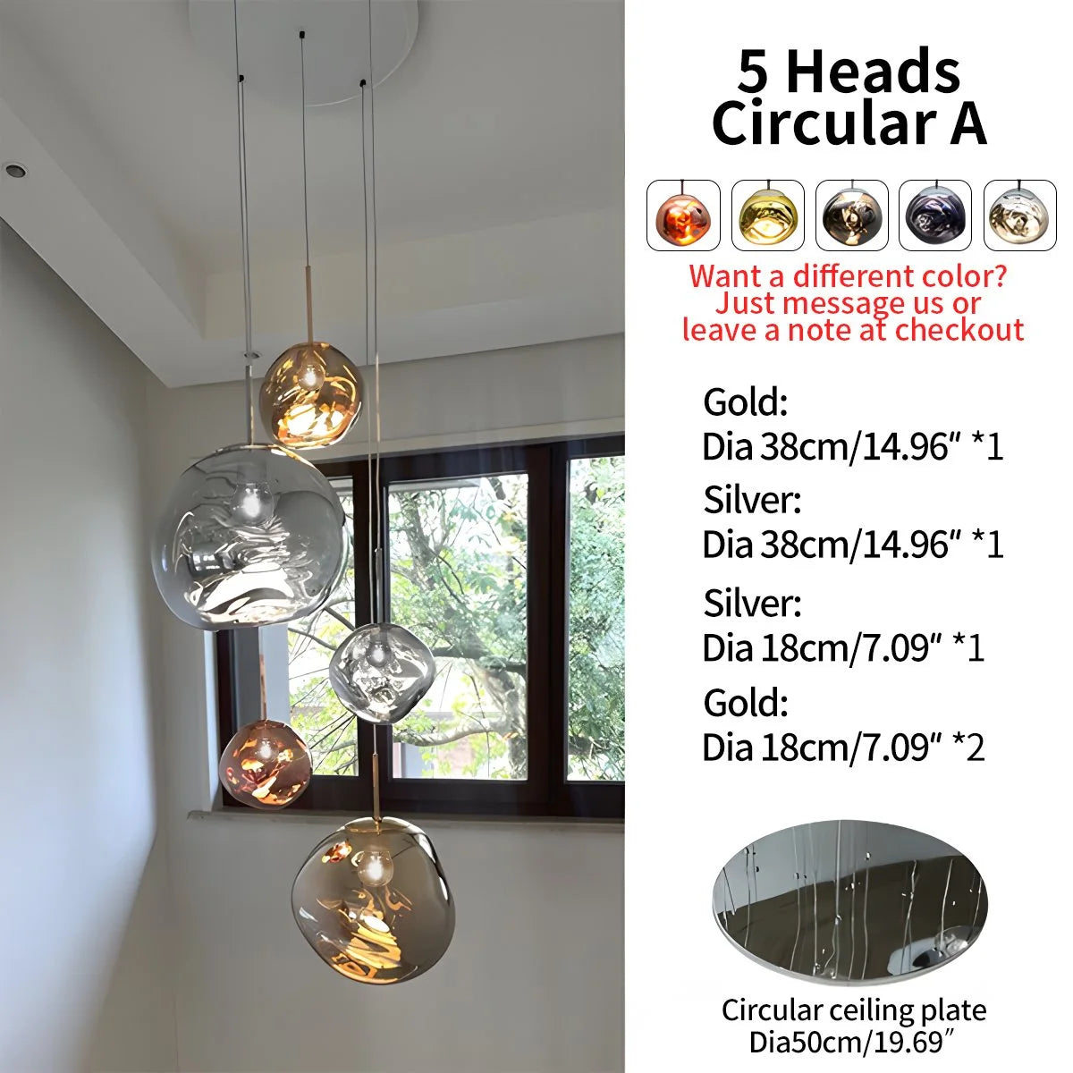 Antizer Large Lava Chandelier Customization