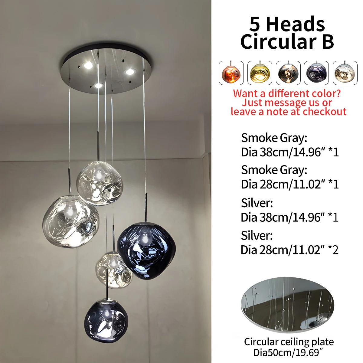 Antizer Large Lava Chandelier Customization