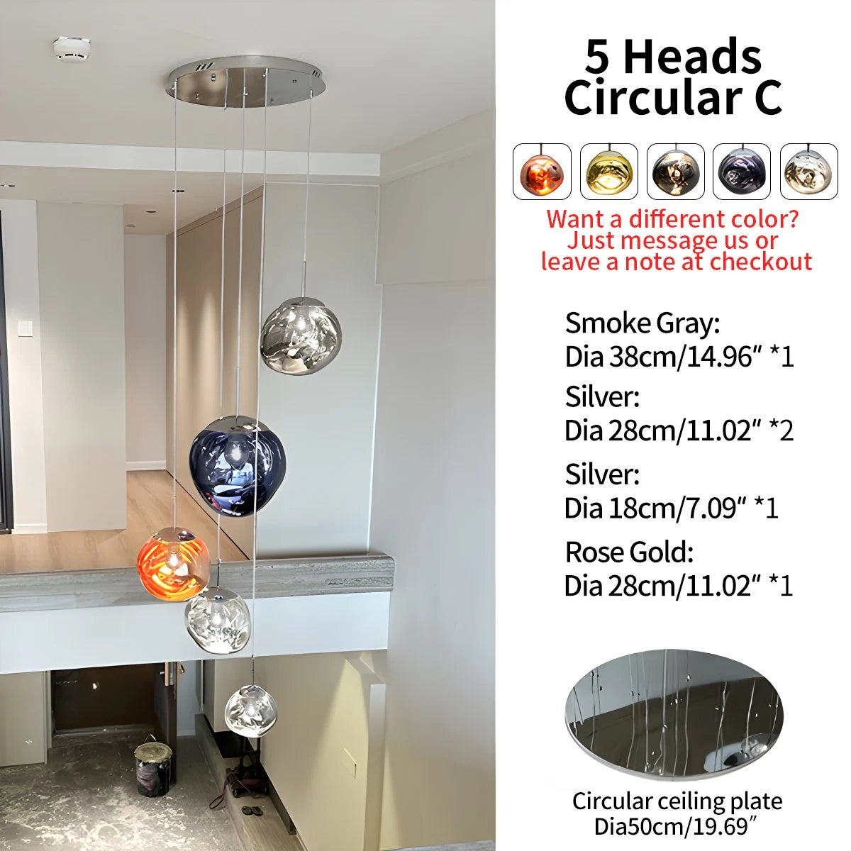 Antizer Large Lava Chandelier Customization