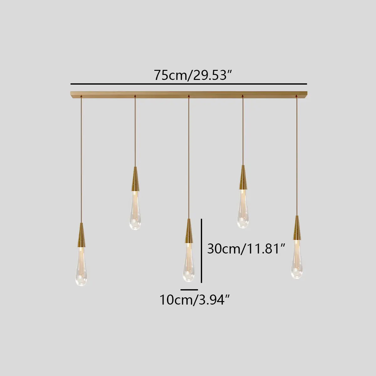 Antizer Drop Crystal Chrome Pendant Light for Bedroom