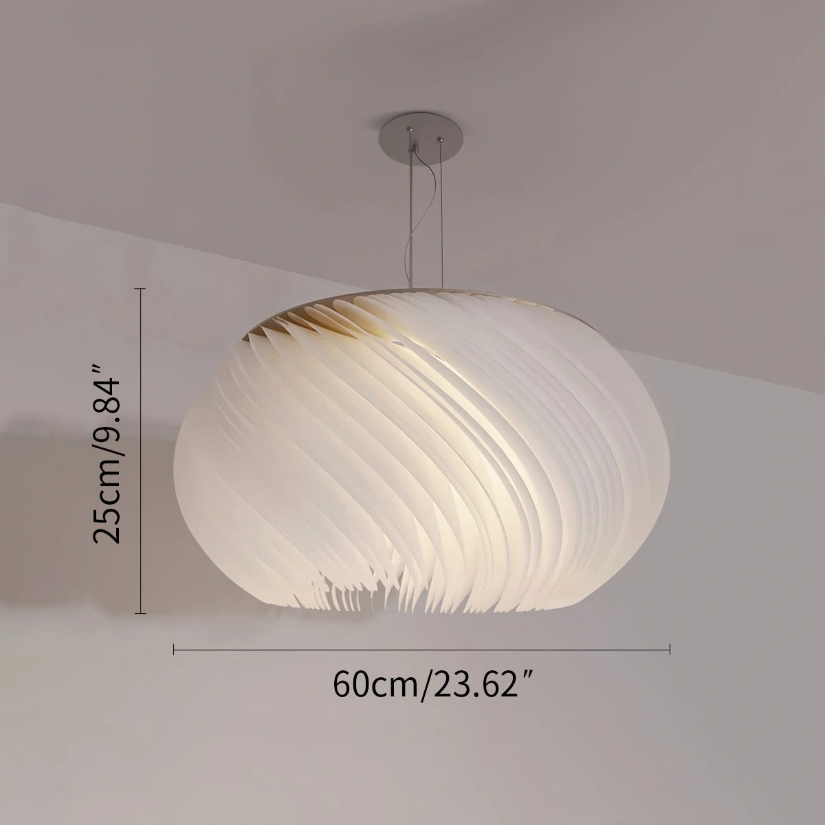 Antizer White Acrylic Petal Pendant Light for Living Room
