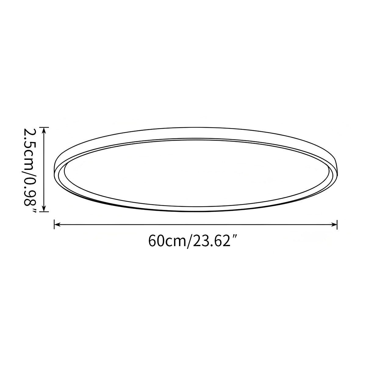 Antizer Flat Round Flush Mount Ceiling Light for Bedroom