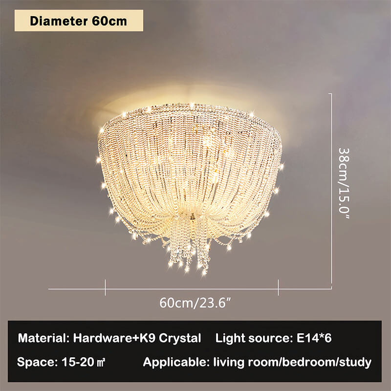 Creative Crystal Tassel Ceiling Light