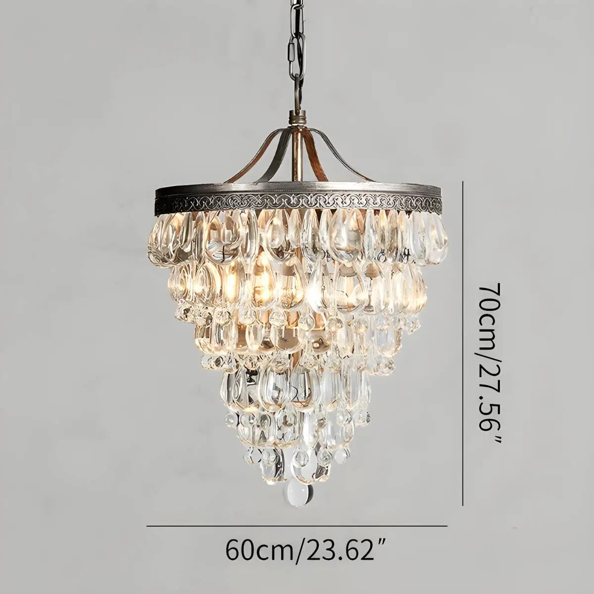 Antizer Vintage Crystal Pendent Light for Living Room