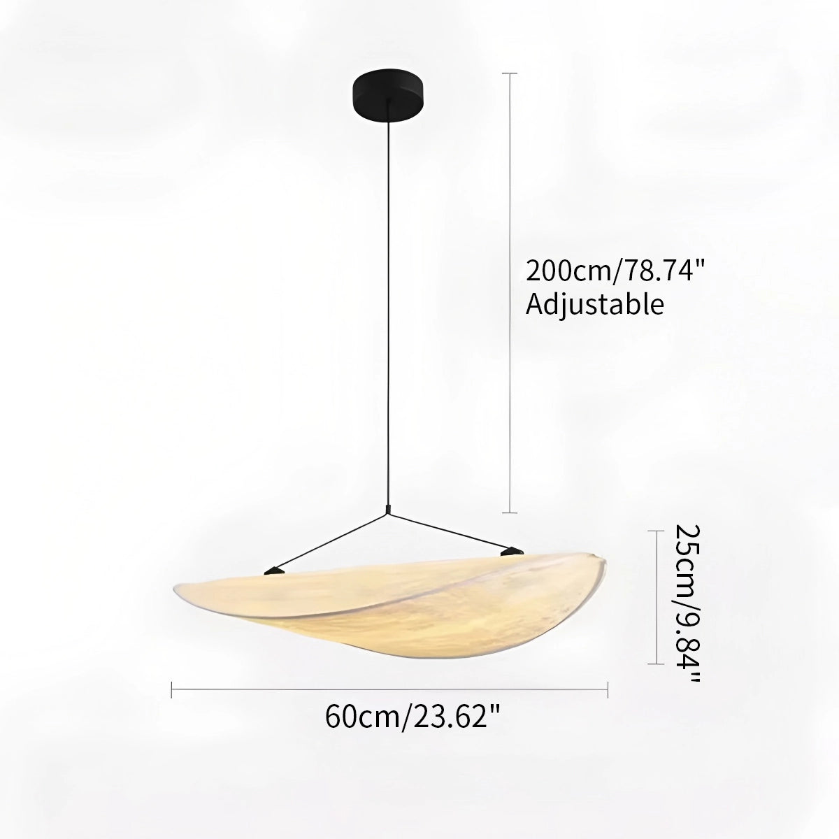 Antizer Zen Art Cloud Shape Silk Pendant Light for Living Room