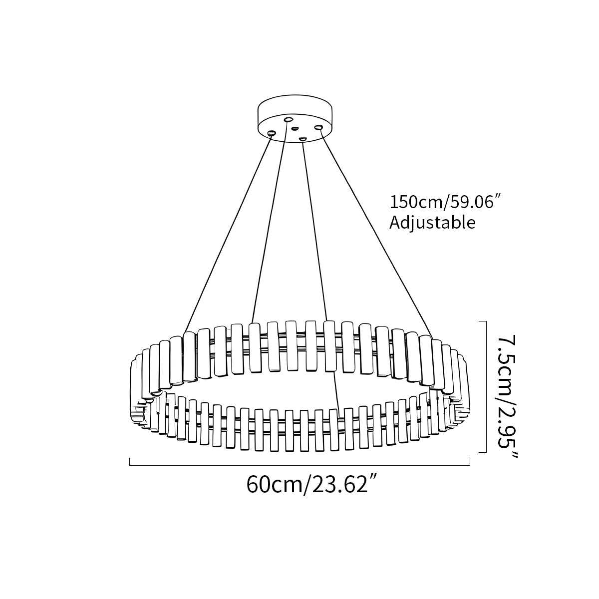Antizer Nordic Creative Circle Chandelier