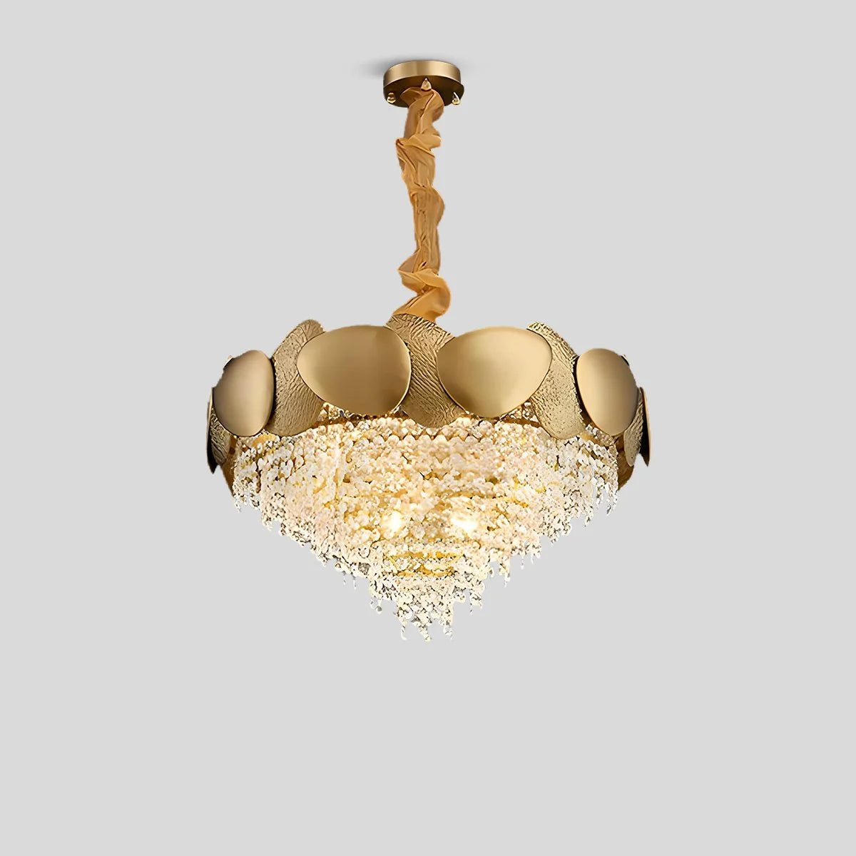Antizer Luxurious Crystal Golden Chandelier