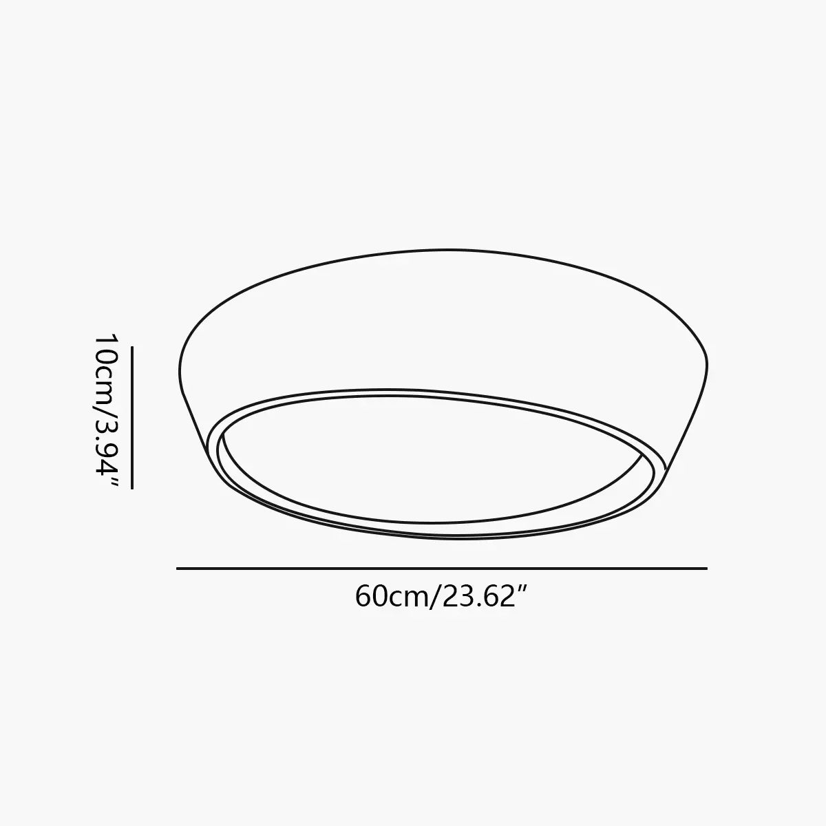 Antizer Modern Round Acrylic Ceiling Light for Bedroom
