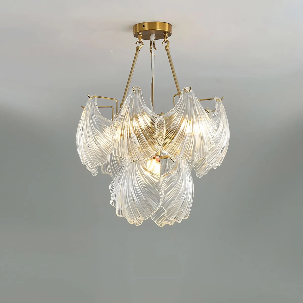 Antizer Vintage Rowan Glass Shell Chandelier