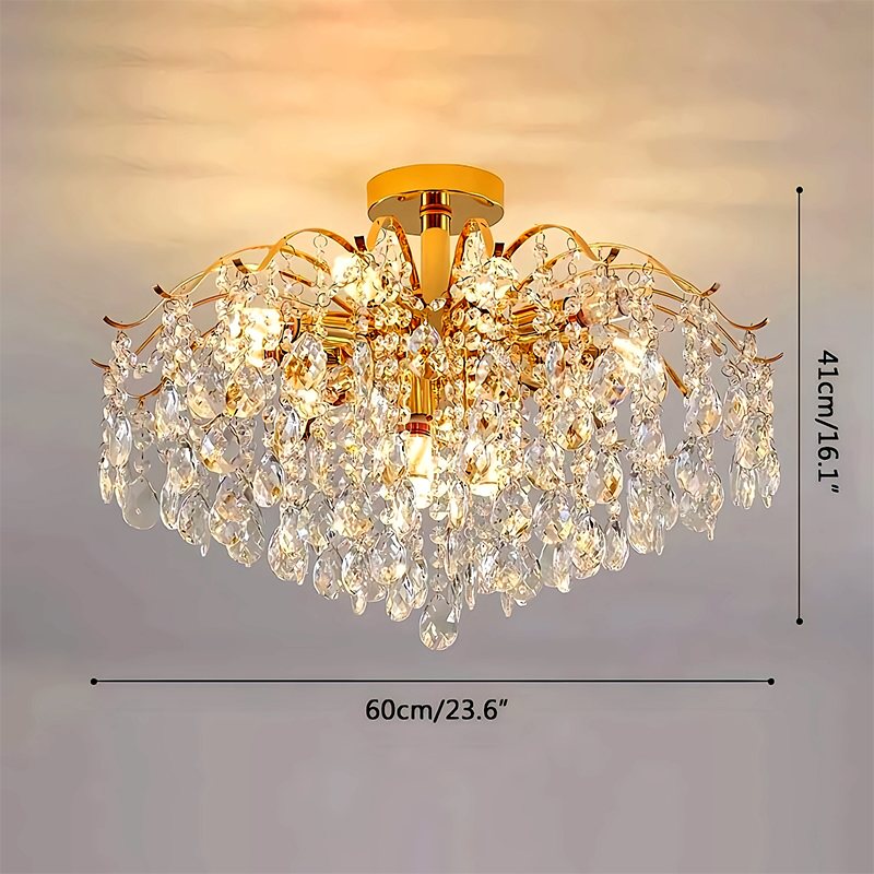 French Retro Crystal Chandelier