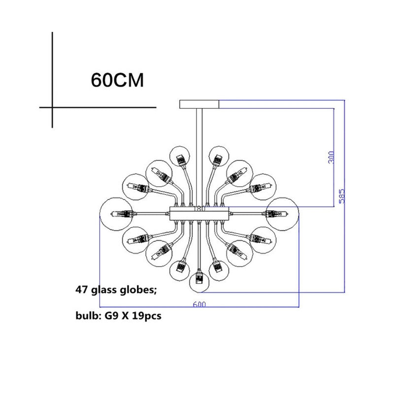 Nordic Glass Bubble Chandelier