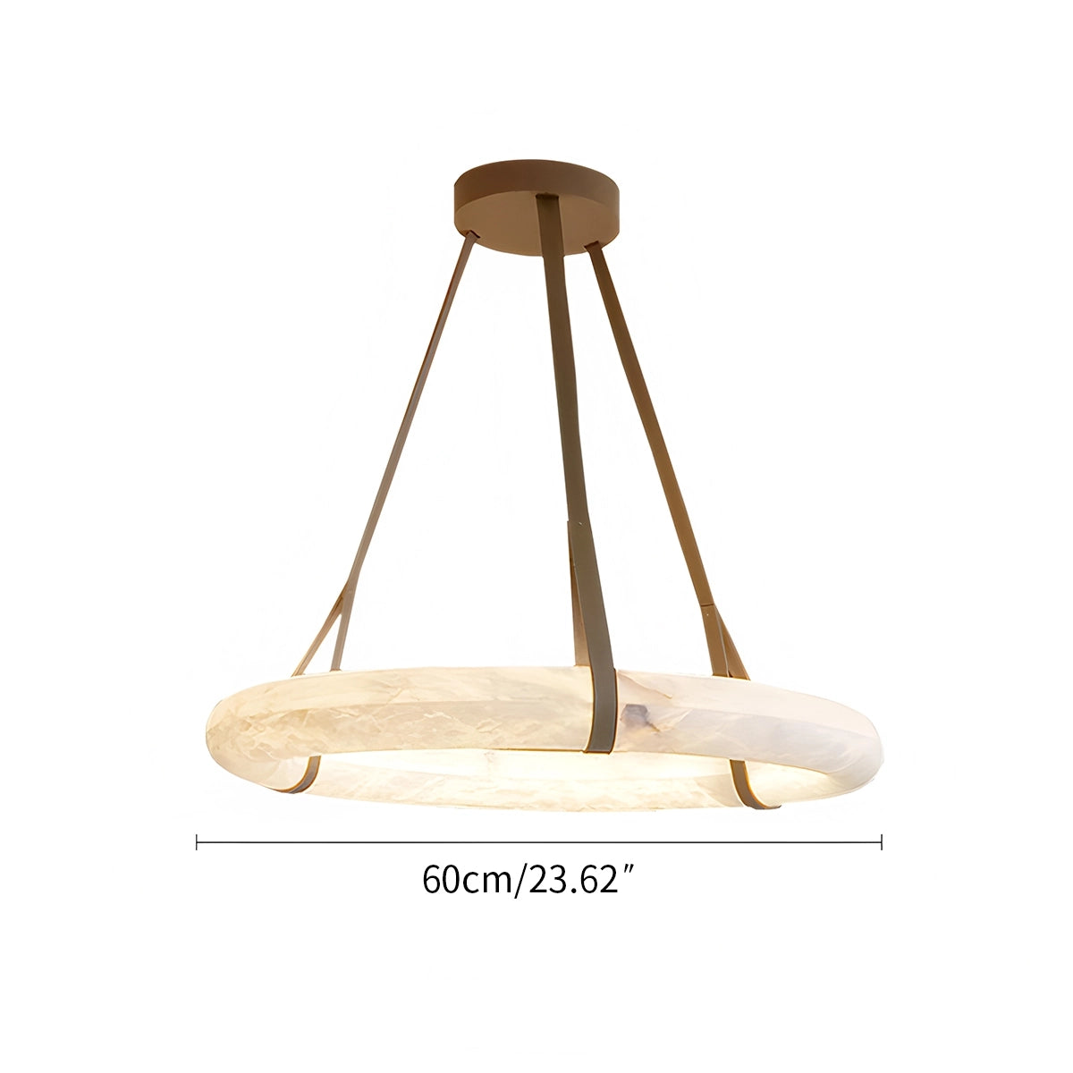Antizer Simple Ring Spanish Alabaster Pendant Light for Living Room