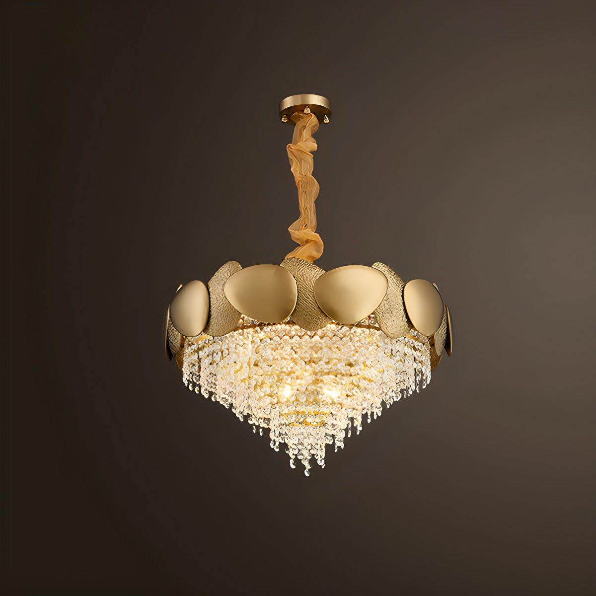 Luxurious Crystal Golden Chandelier