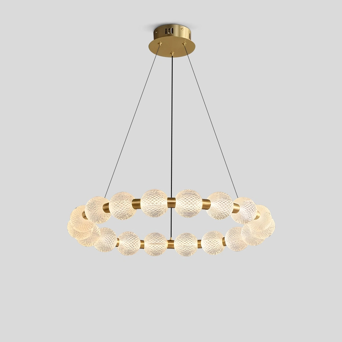Antizer Modern Ring Pearl Chandelier for Living Room