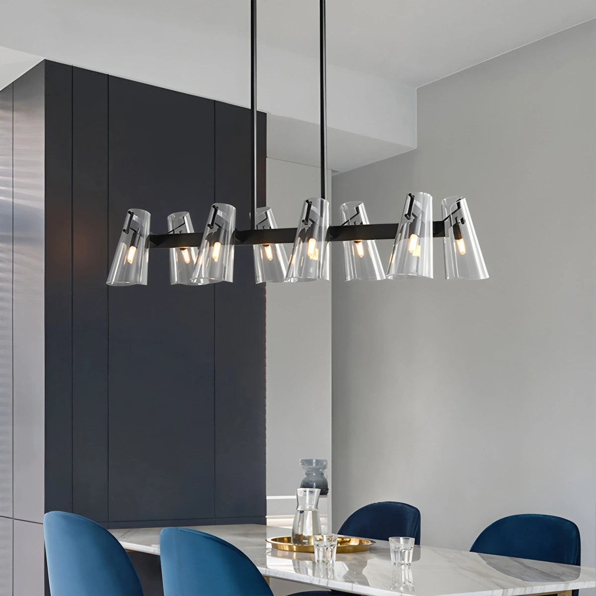 Antizer Modern All-Copper Acrylic Chandelier for Dining Room