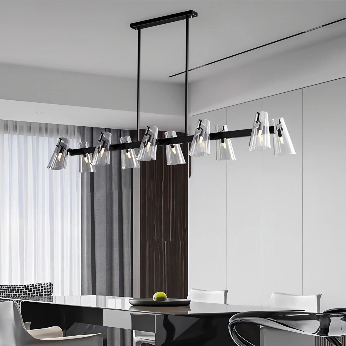 Antizer Modern All-Copper Acrylic Chandelier for Dining Room