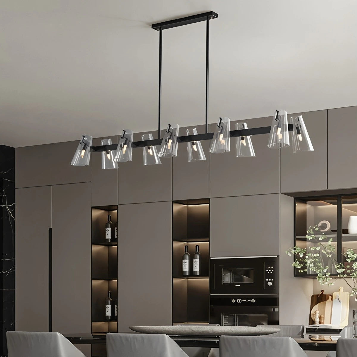 Antizer Modern All-Copper Acrylic Chandelier for Dining Room