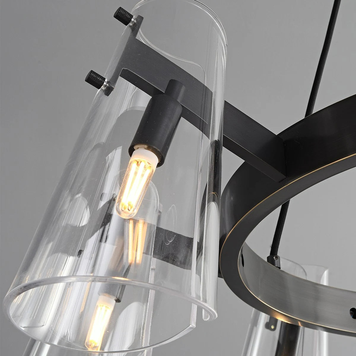 Antizer Modern All-Copper Acrylic Chandelier for Dining Room