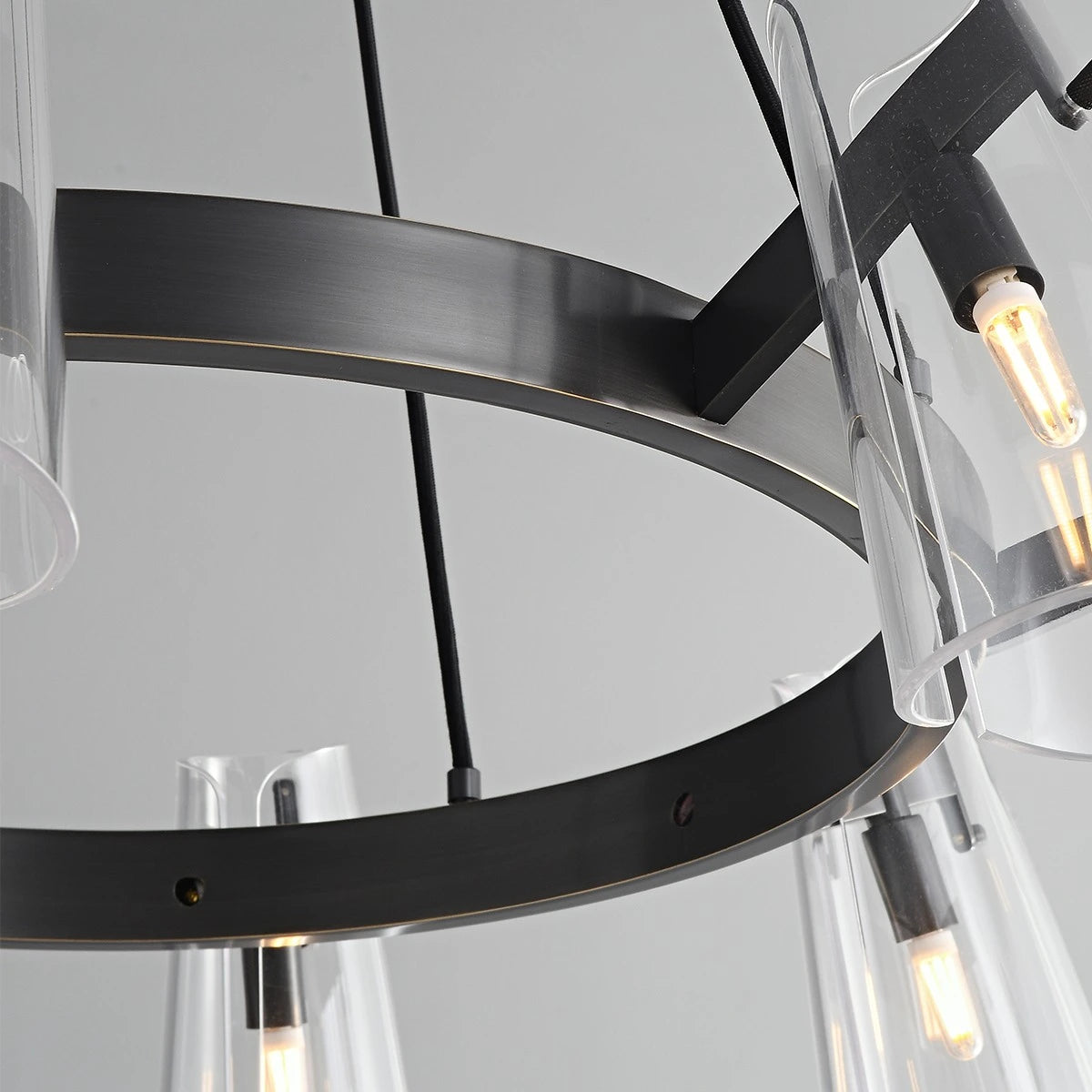 Antizer Modern All-Copper Acrylic Chandelier for Dining Room