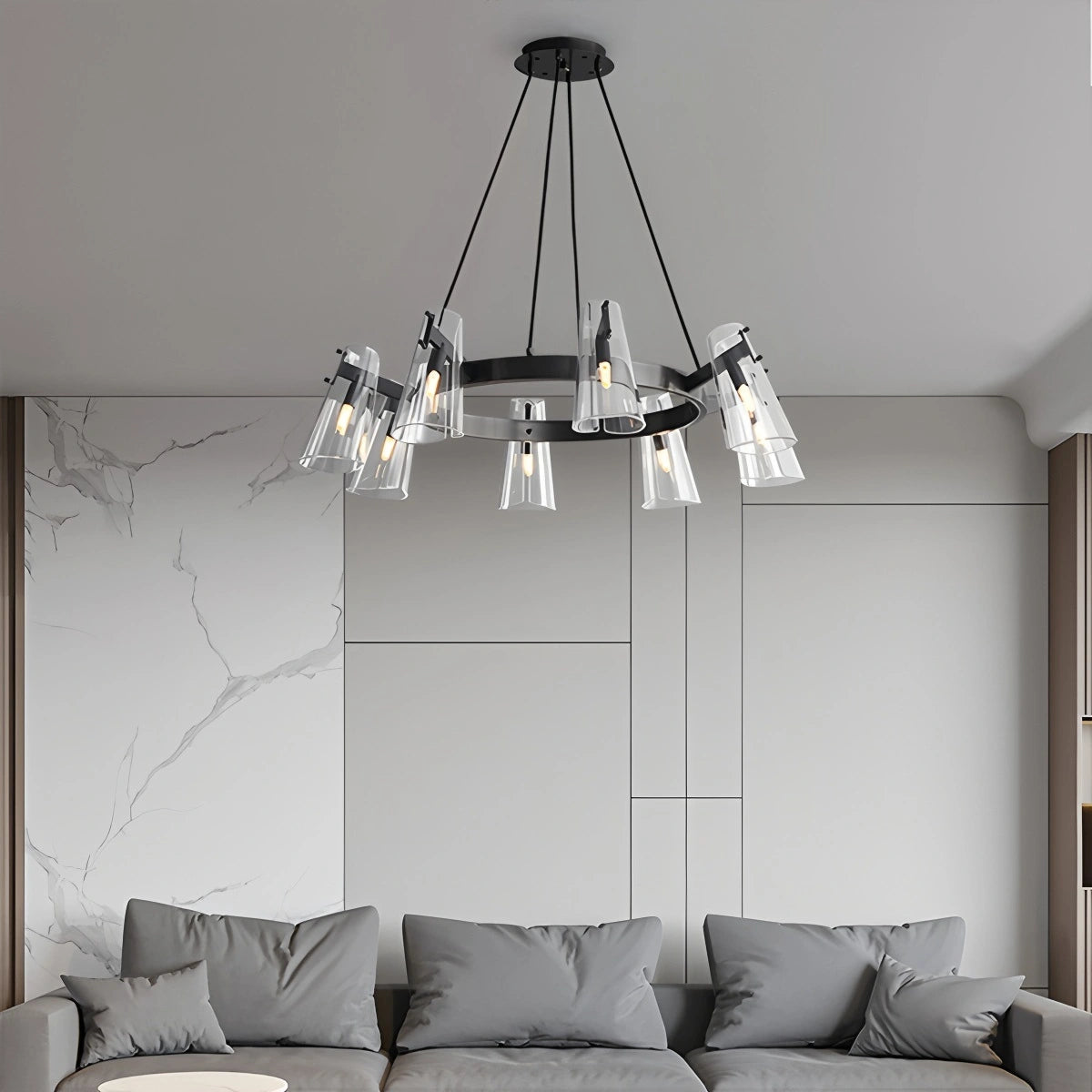 Antizer Modern All-Copper Acrylic Chandelier for Dining Room