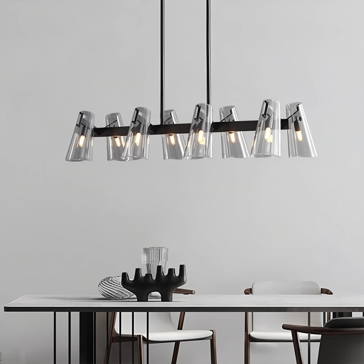 Antizer Modern All-Copper Acrylic Chandelier for Dining Room