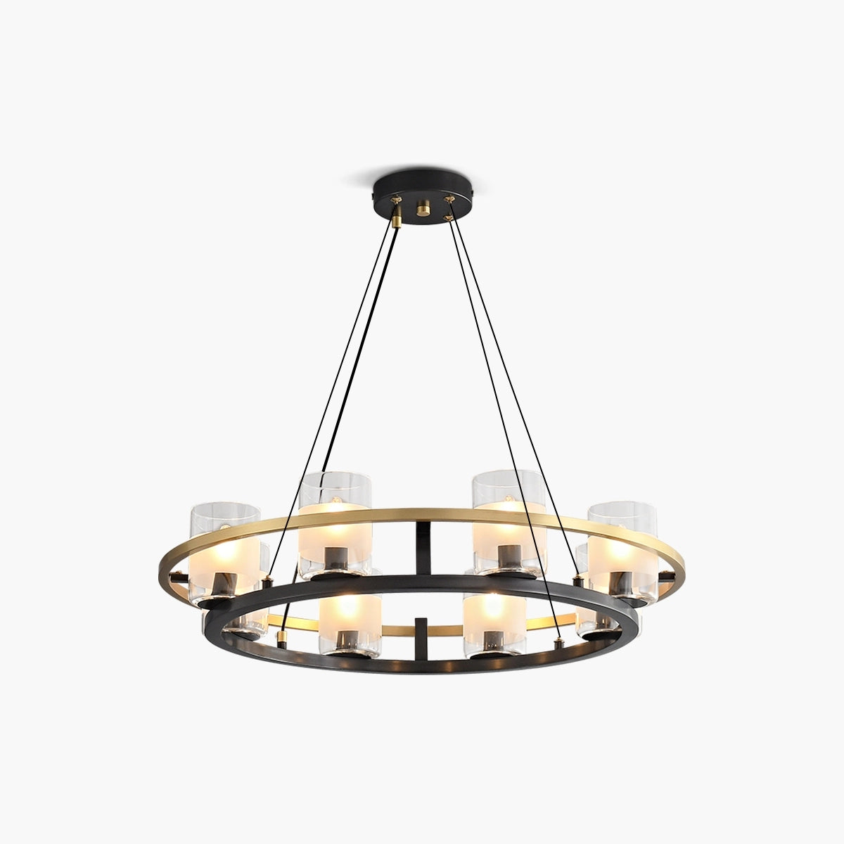 Antizer Nordic Art Simulation Candle Glass Chandelier