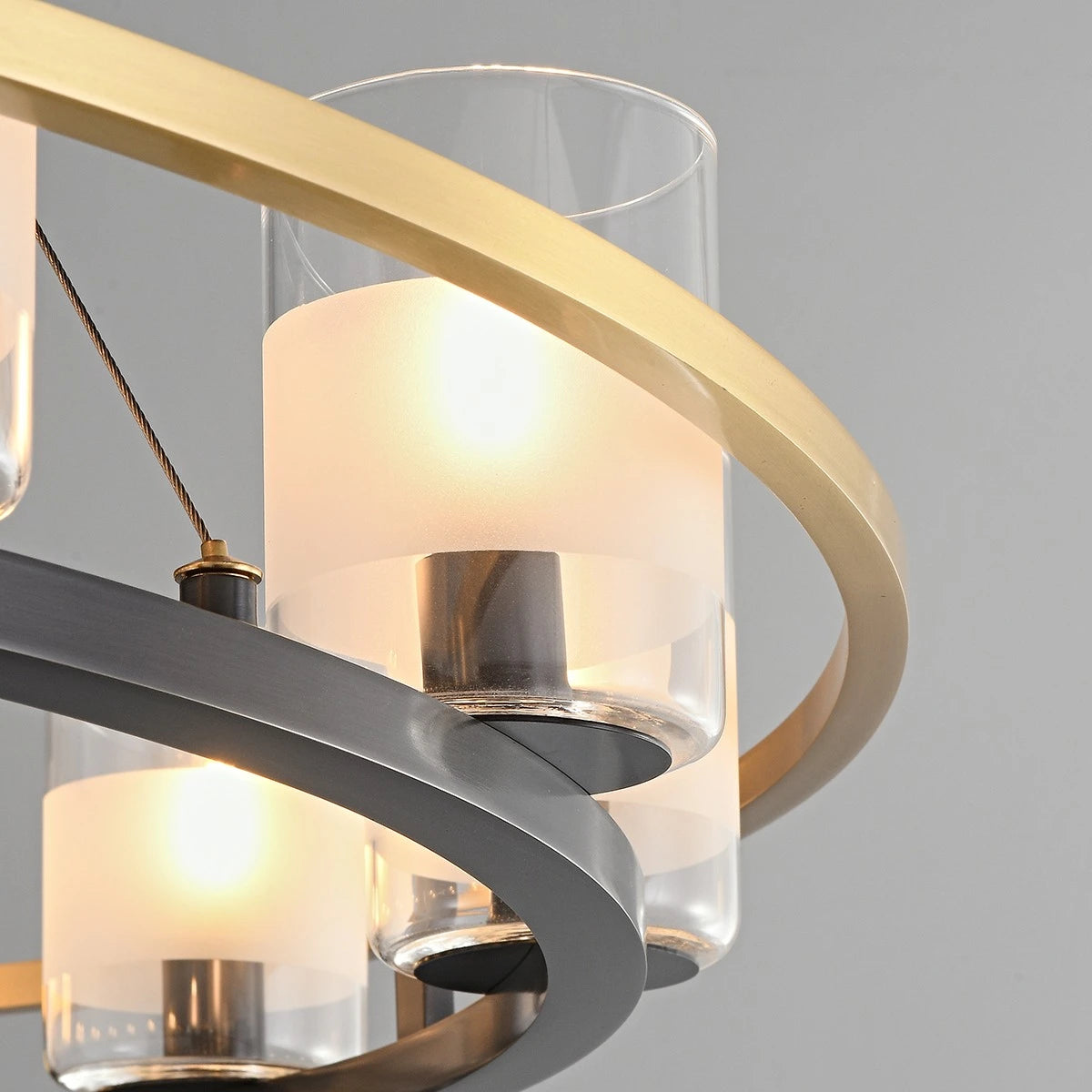 Antizer Nordic Art Simulation Candle Glass Chandelier