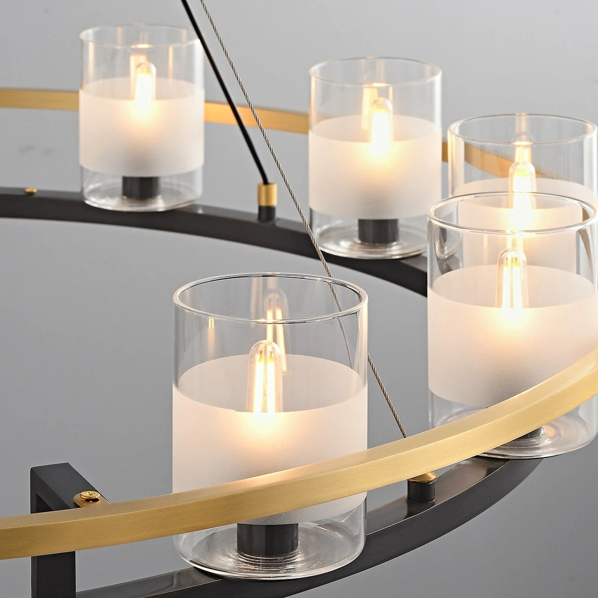 Antizer Nordic Art Simulation Candle Glass Chandelier