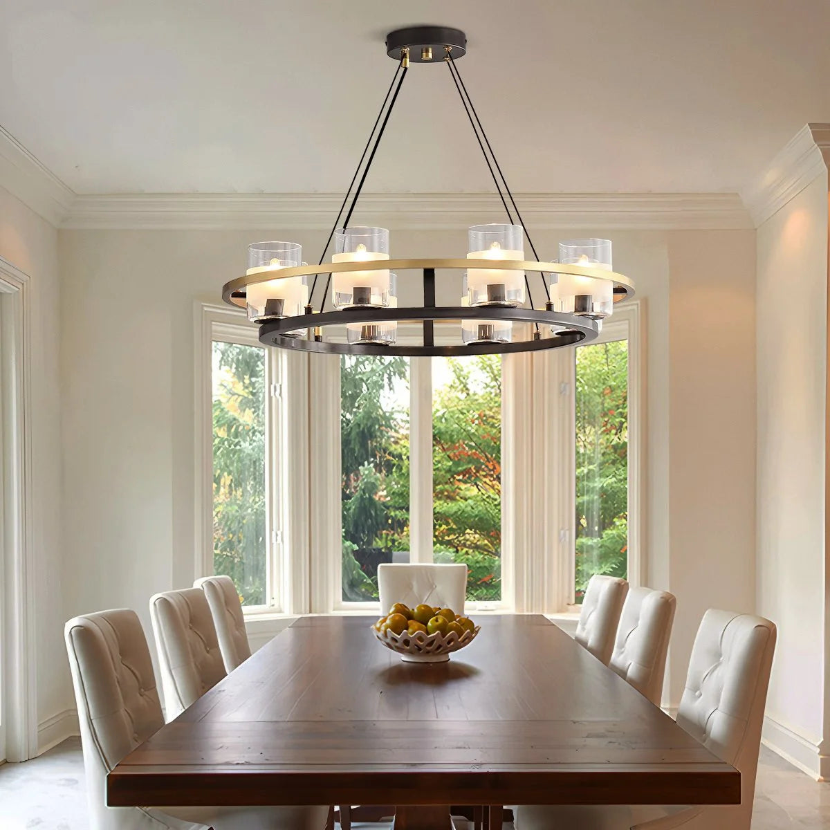 Antizer Nordic Art Simulation Candle Glass Chandelier