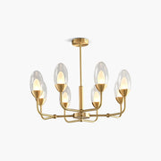 Antizer Luxury Copper & Transparent Glass Chandelier