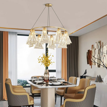 Antizer Modern Simple Crystal Chandelier for Living Room