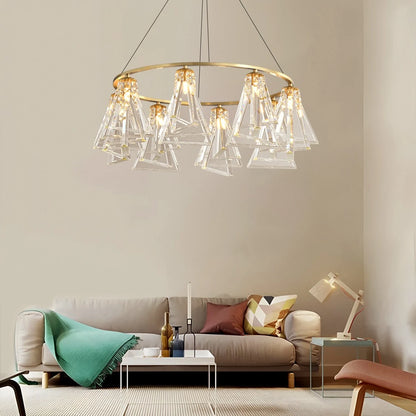 Antizer Modern Simple Crystal Chandelier for Living Room