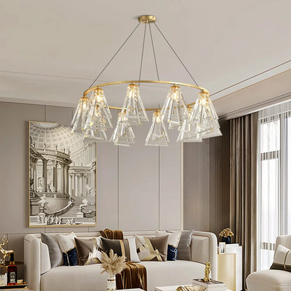 Antizer Modern Simple Crystal Chandelier for Living Room