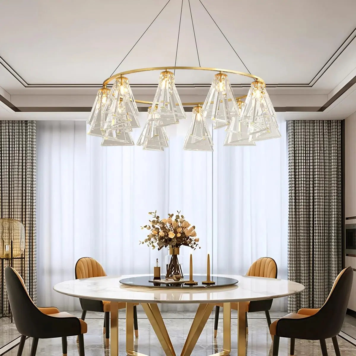Antizer Modern Simple Crystal Chandelier for Living Room