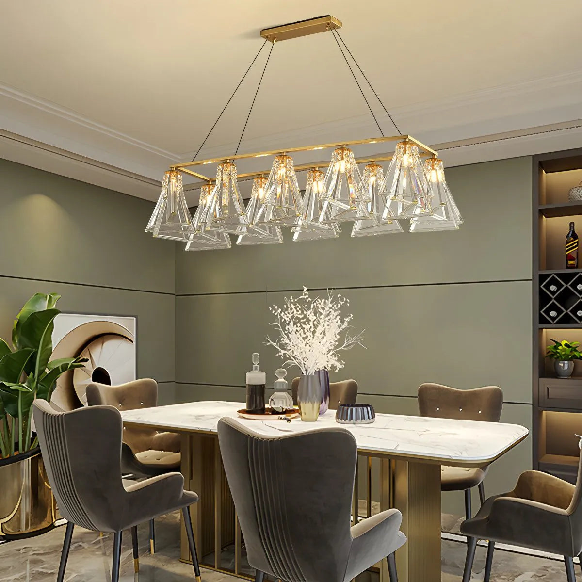 Antizer Modern Simple Crystal Chandelier for Living Room