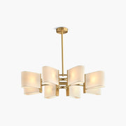 Antizer American Retro Brass Fabric Chandelier