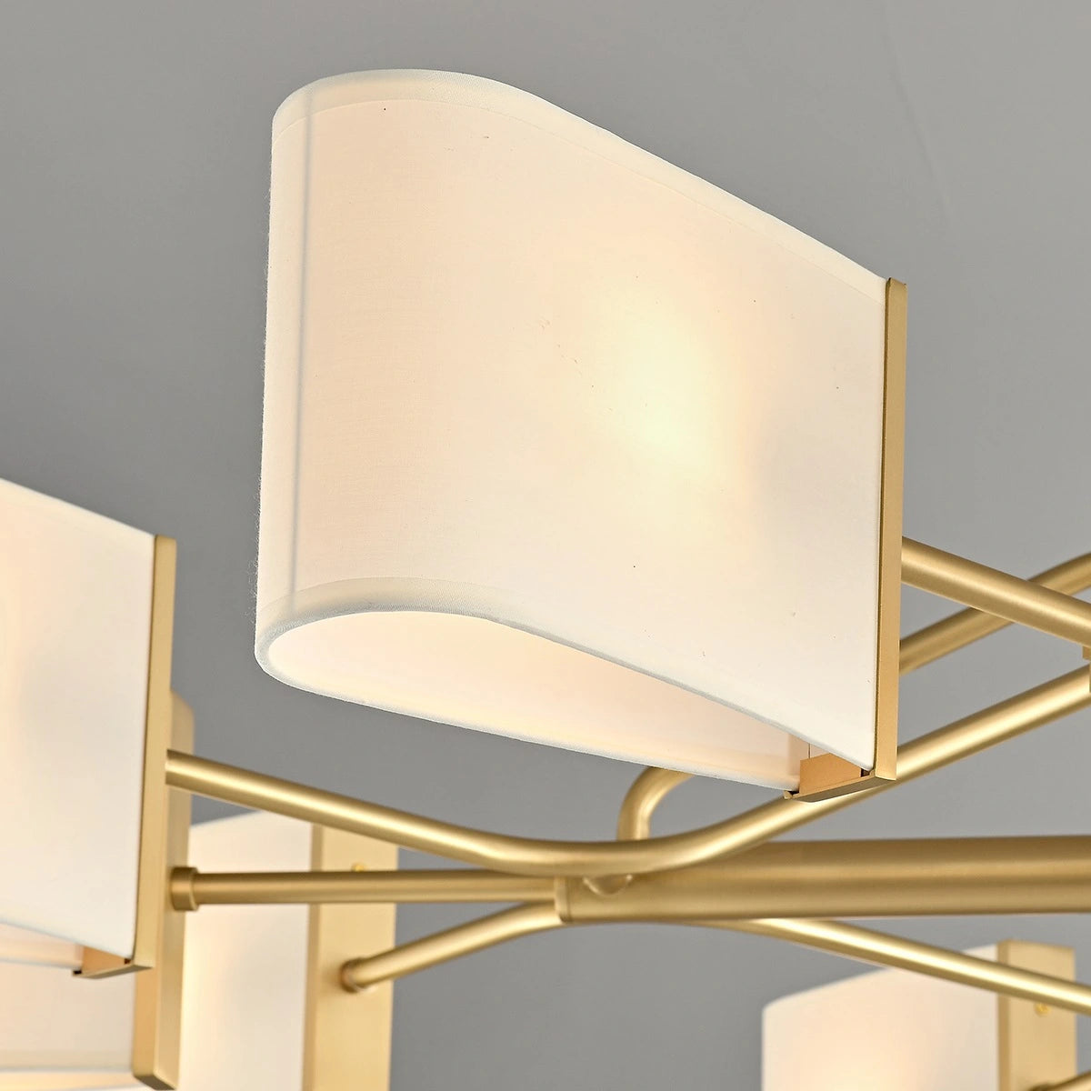 Antizer American Retro Brass Fabric Chandelier