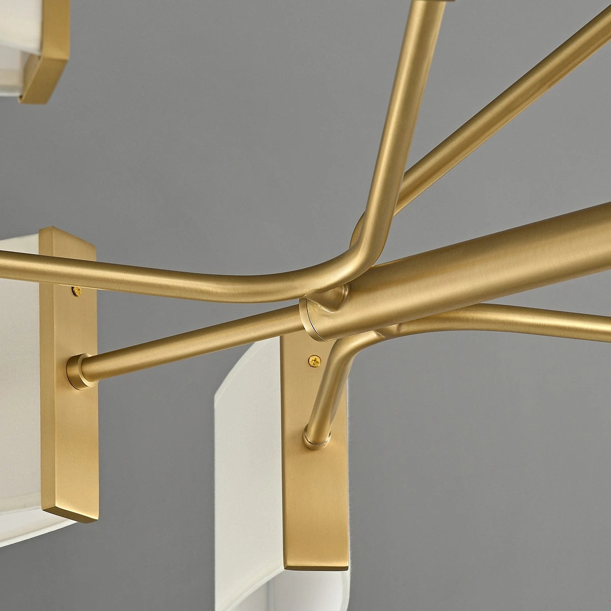 Antizer American Retro Brass Fabric Chandelier