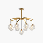 Antizer Modern Luxury Copper Glass Ball Chandelier