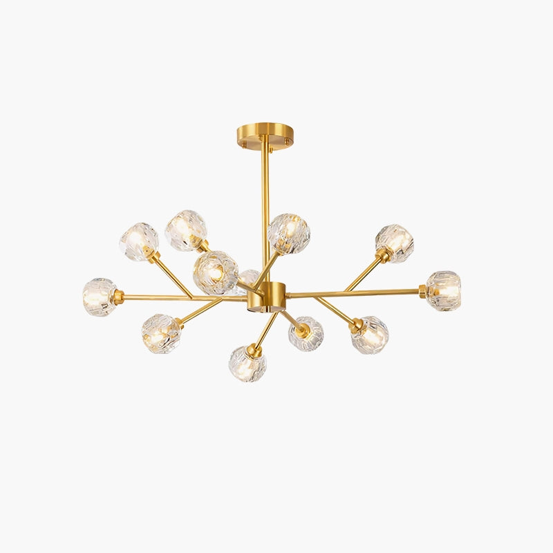 Crystal Ball Round Cluster Chandelier