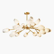Antizer Crystal Bud Copper Chandelier for Living Room