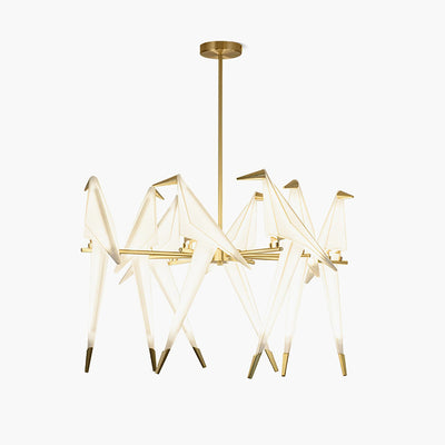 Antizer Paper Crane Bird Chandelier for Dining Room