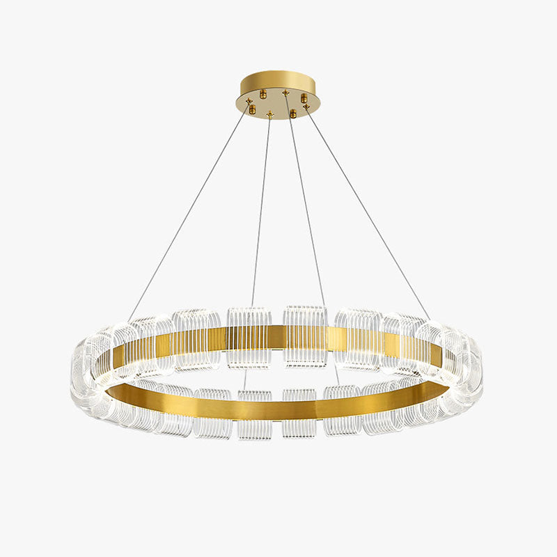 Gold Circular Led Chandelier