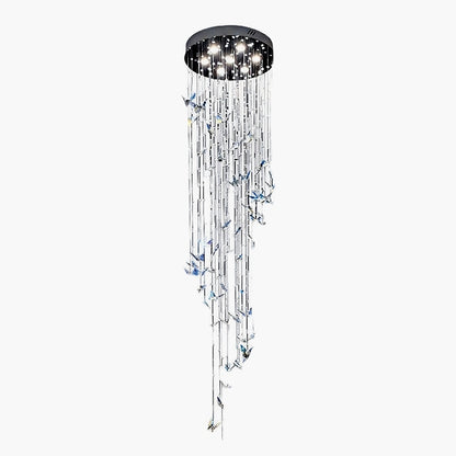 Antizer Butterfly Chandelier Hanging Lights for Staircase