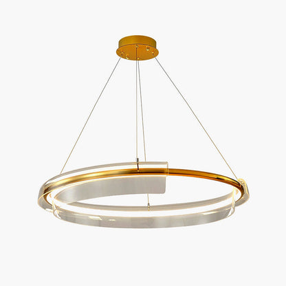 Antizer Iron Acrylic Circular Chandelier for Living Room